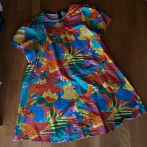 NOOWORKS tropical Molly Vibrant Multicolor Short Sleeve Dress